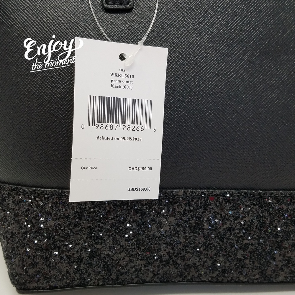 Kate spade ina greta court glitter black crossbody - Picture 6 of 8